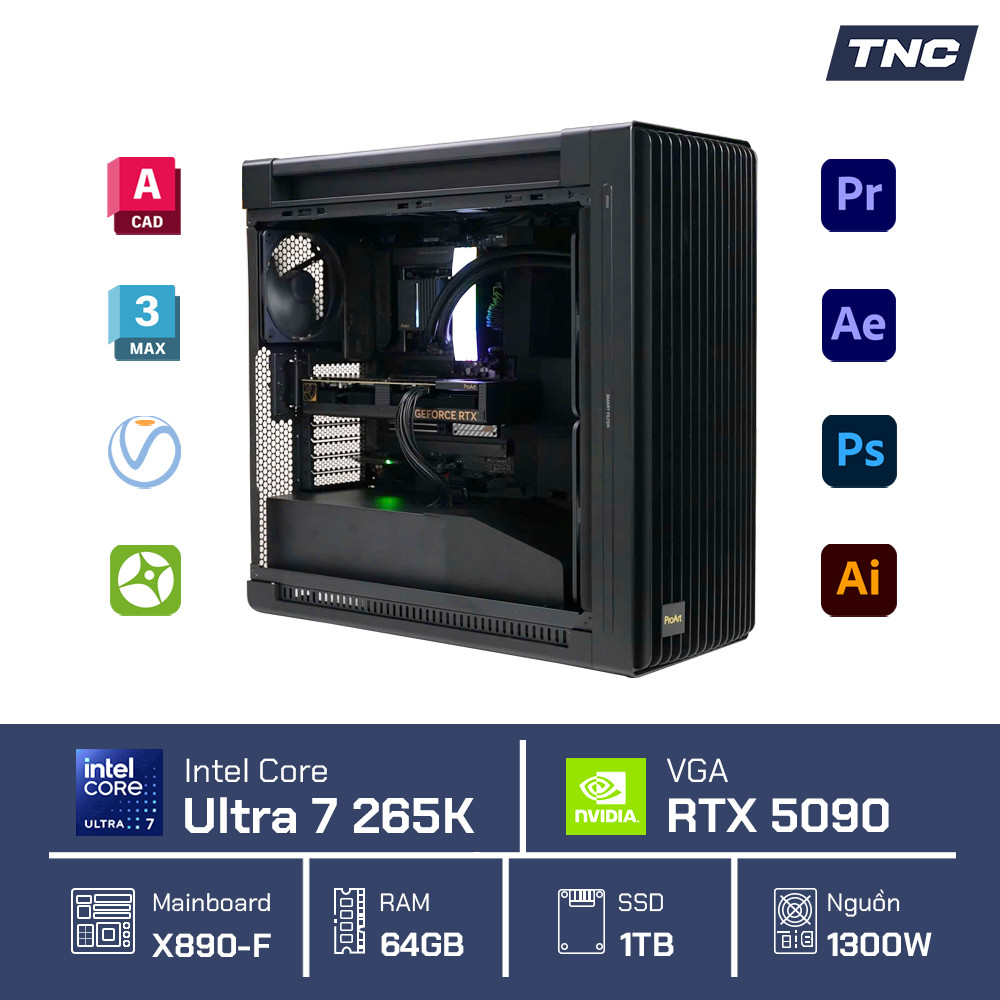 PC Đồ Họa AI Core Ultra 7 265K 64GB RTX 5090