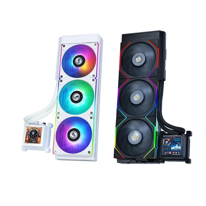 TNC Store Tản Nhiệt Nước Lian Li HydroShift LCD 360 Non RGB Fan White