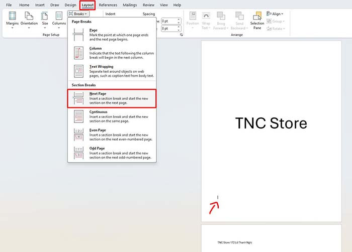 TNC Store Cách Đánh Số Trang Trong Word Từ Trang 2