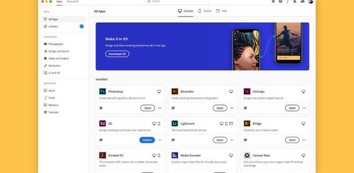 TNC Store Cách Tạo Creative Cloud Desktop Desktop App