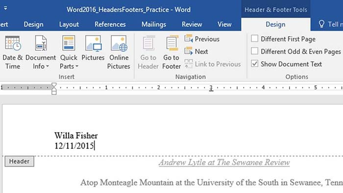 TNC Store Cách Tắt Header và Footer Trong Word