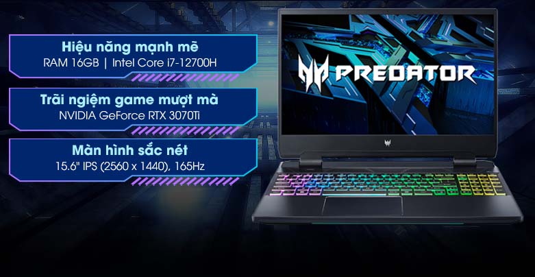 TNC Store Laptop Gaming Acer Predator Helios 300 PH315-55-751D Core i7-12700H Black