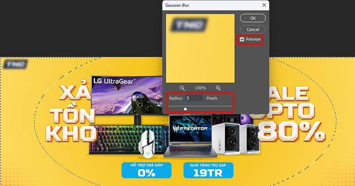 TNC Store Cách Làm Mờ Viền Ảnh Trong Photoshop