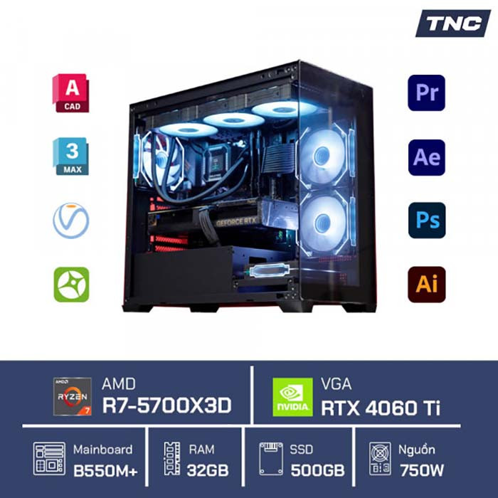 TNC Store Top 3 Bộ PC Đồ Hoạ Giá Rẻ Chơi Game 4K Mượt Mà