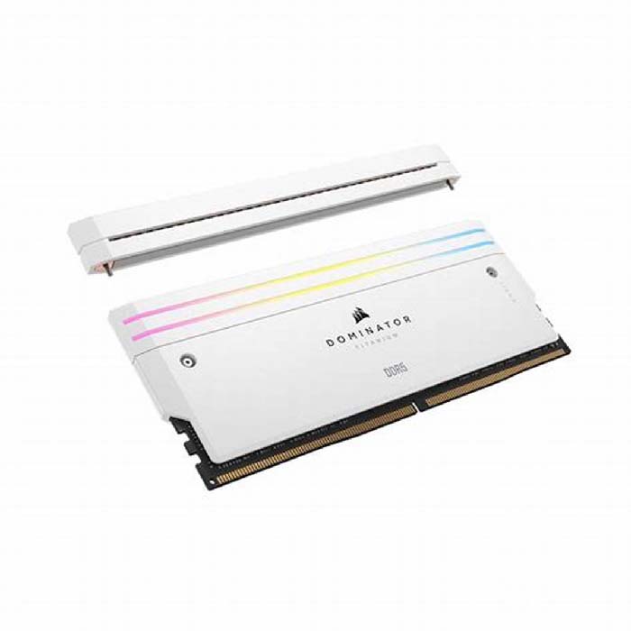 TNC Store RAM Corsair Dominator Titanium RGB 96GB (2x48GB) DDR5 6400MHz White (CMP96GX5M2B6400C32W)