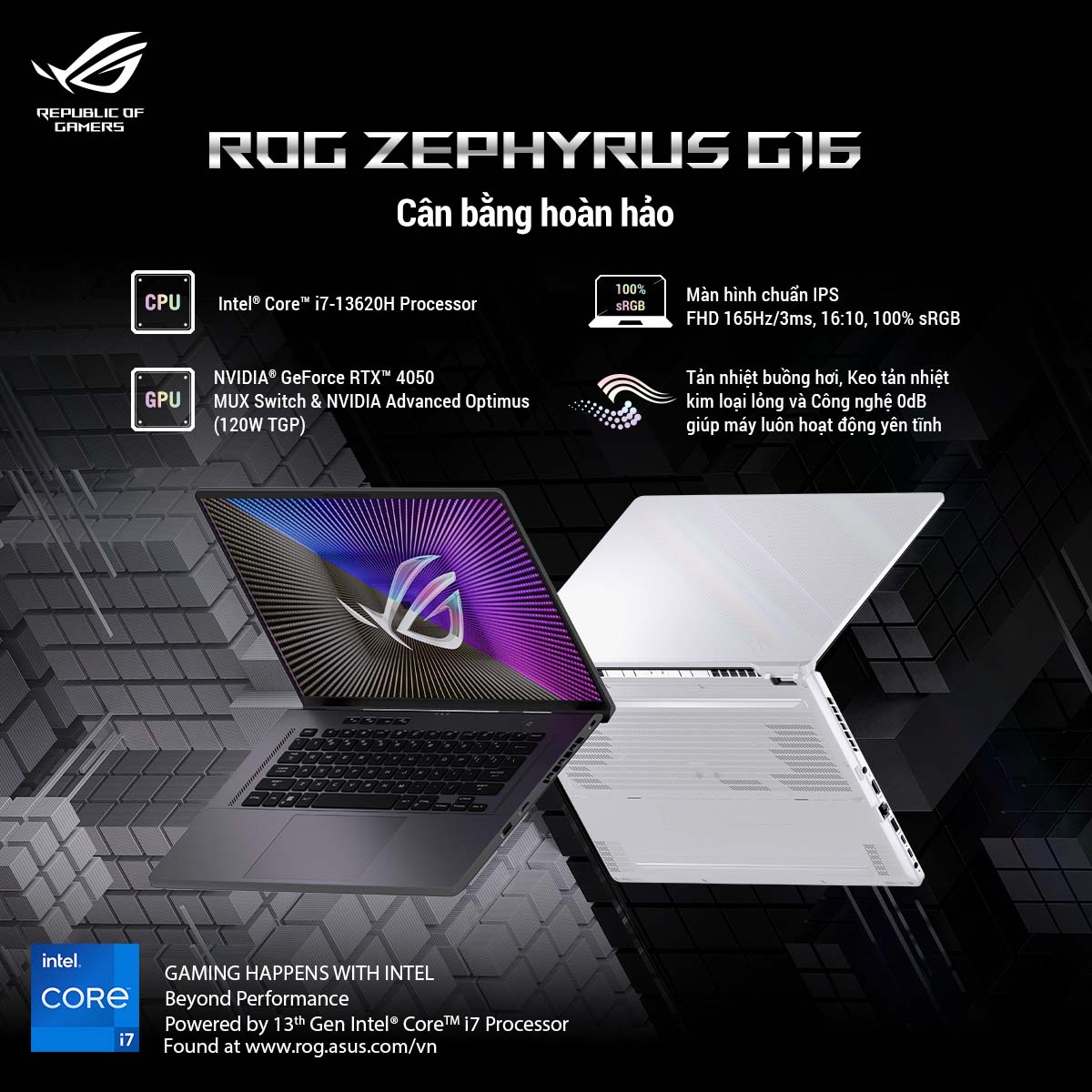 TNC Store Laptop Gaming Asus ROG Zephyrus G16 GU603VU-N4019W Core i7-13620H