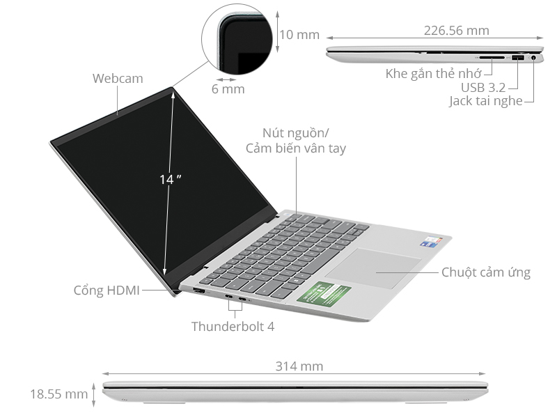 TNC Store Laptop Dell Inspiron 14 7430 Core i5 1335U