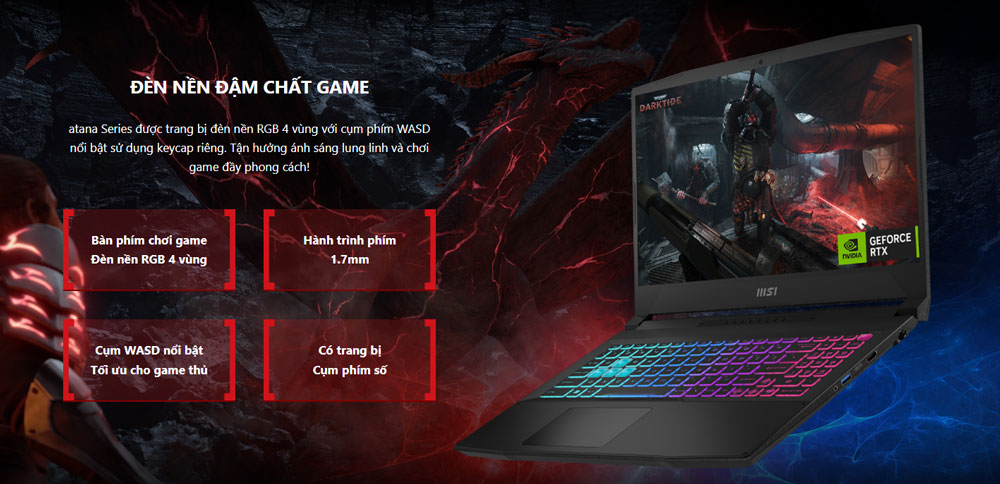 TNC Store Laptop Gaming MSI Katana 15 B13VEK-252VN Raptor Lake i7-13620H