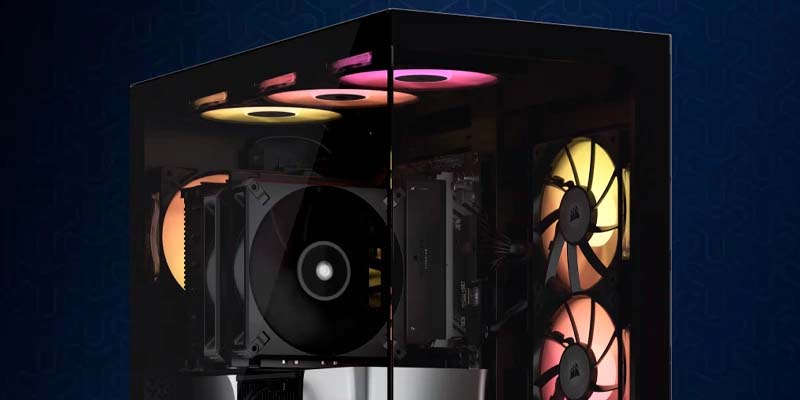 TNC Store Vỏ Case Corsair iCUE LINK 3500X RGB Tempered Glass Mid-Tower Black CC-9011280-WW