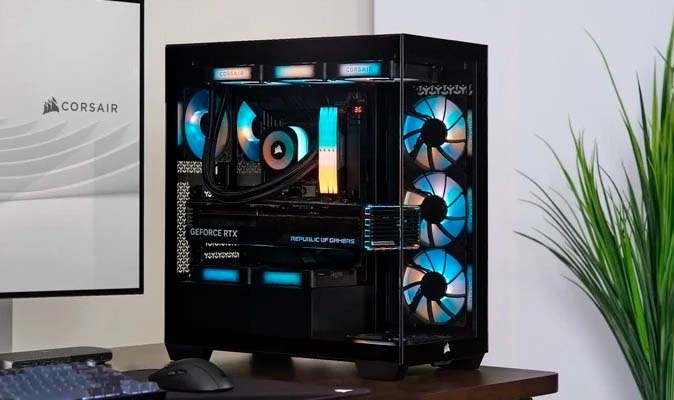 TNC Store Vỏ Case Corsair iCUE LINK 3500X RGB Tempered Glass Mid-Tower Black CC-9011280-WW