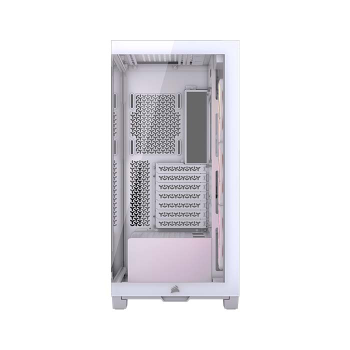 TNC Store Vỏ Case Corsair iCUE LINK 3500X RGB Tempered Glass Mid-Tower White CC-9011281-WW