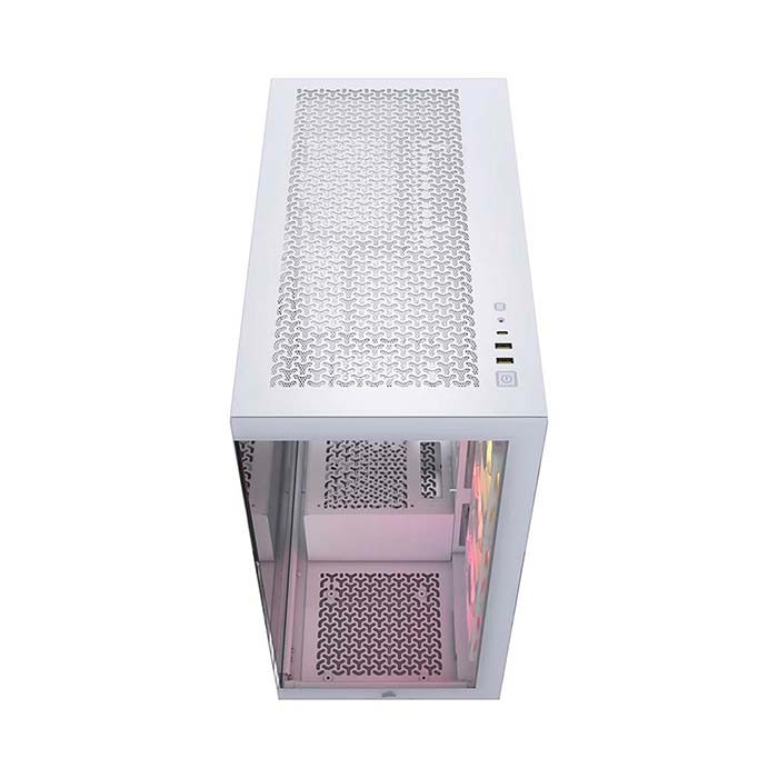 TNC Store Vỏ Case Corsair iCUE LINK 3500X RGB Tempered Glass Mid-Tower White CC-9011281-WW