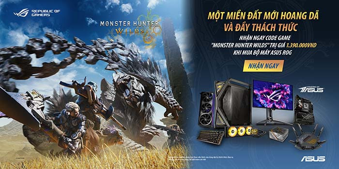 Khuyến Mãi Asus Tặng Code Game Monster Hunter Wild