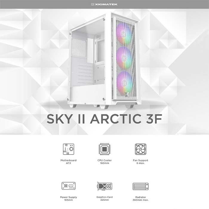 TNC Store Vỏ Case Xigmatek Sky II Artic 3F EN44205