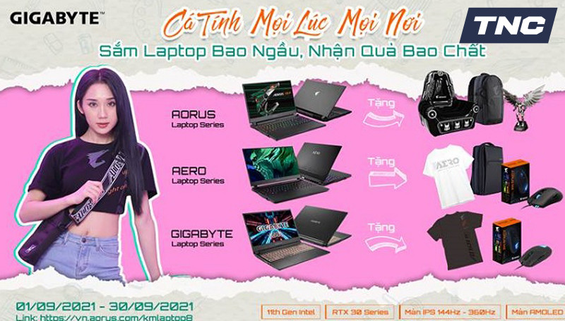 [CTKM GIGABYTE] SẮM LAPTOP BAO NGẦU - NHẬN QUÀ BAO CHẤT!