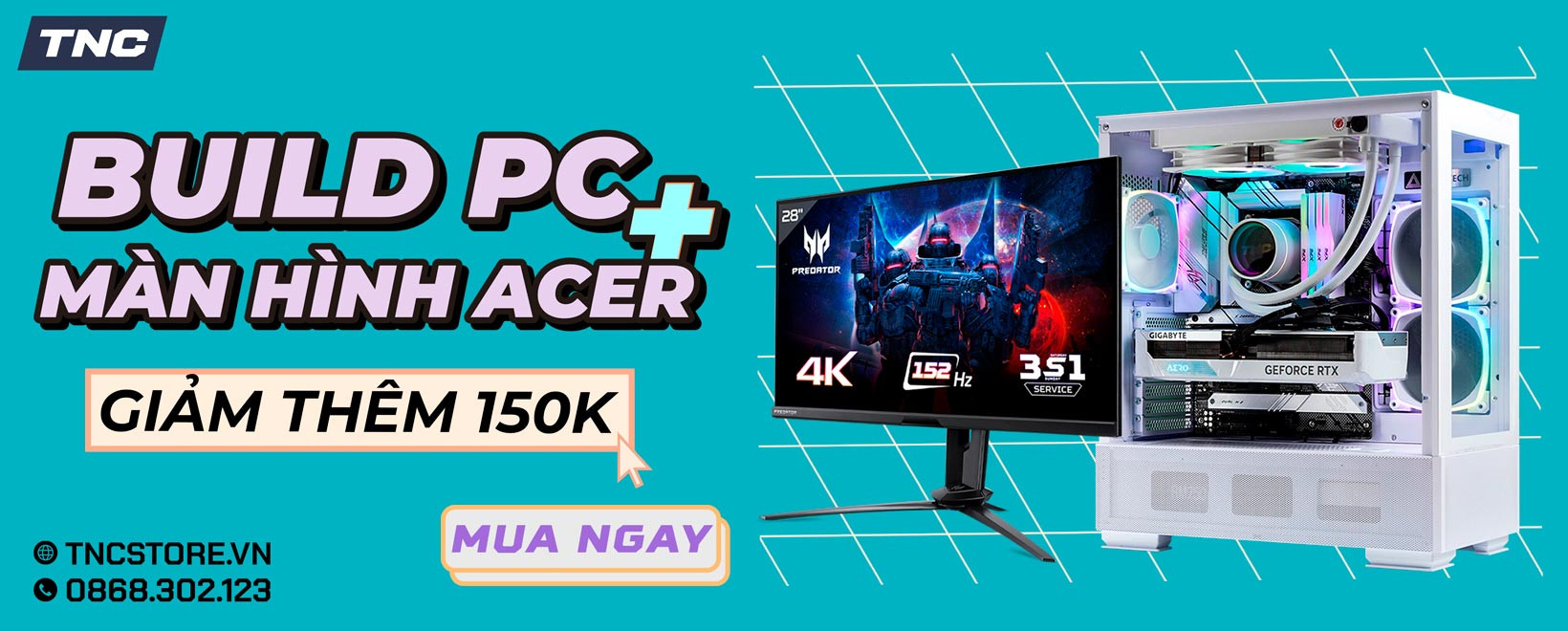 BUILD PC KÈM MÀN HÌNH ACER - NHẬN NGAY ƯU ĐÃI CỰC KHỦNG