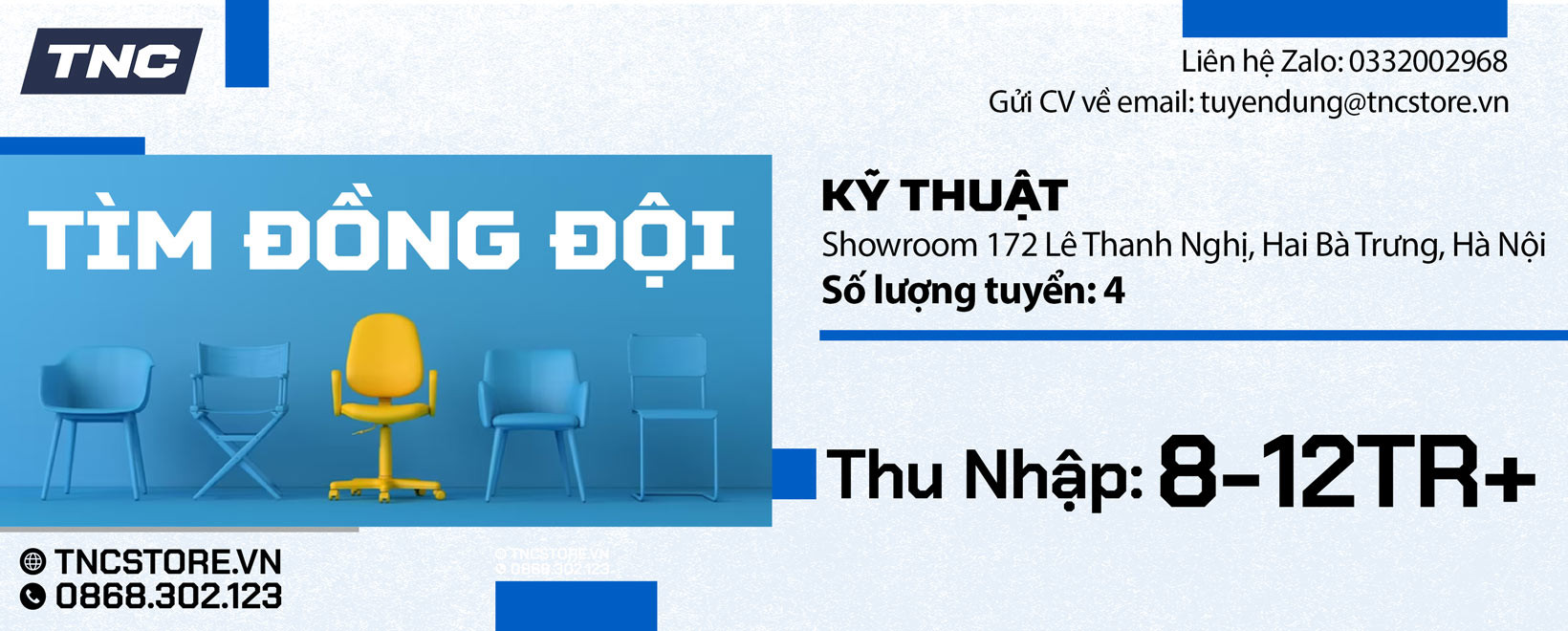 TNC tìm kiếm đồng đội kỹ thuật tháng 9