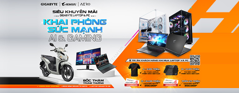 CTKM Gigabyte: Siêu Khuyến Mãi - Khai Phóng Sức Mạnh AI & Gaming