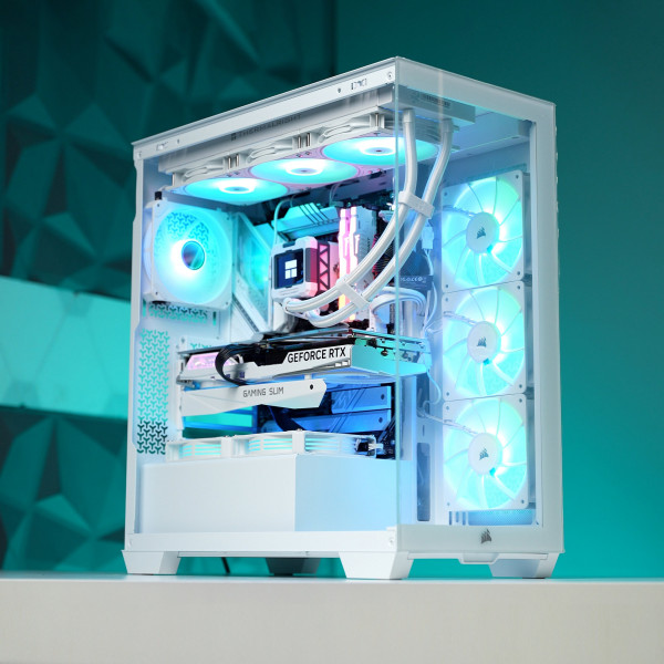 Vỏ Case Corsair iCUE LINK 3500X RGB Tempered Glass Mid-Tower White (CC-9011281-WW)