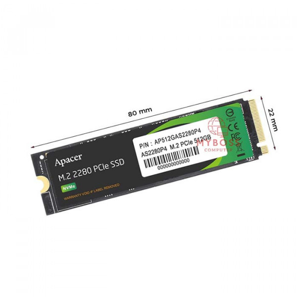 Ổ Cứng SSD Apacer AS2280P4 512GB PCIe NVMe 3x4 (AP512GAS2280P4-1)
