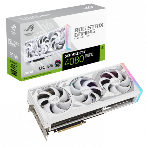 Card Màn Hình Asus Rog Strix Geforce RTX 4080 Super 16GB GDDR6X OC Edition White (ROG-STRIX-RTX4080S-O16G-WHITE) - NK