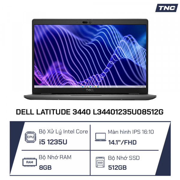 Laptop Dell Latitude 3440 L34401235U08512G Core i5 1235U/ 8GB/ 512GB SSD/ 14.1 inch FHD/ Ubuntu