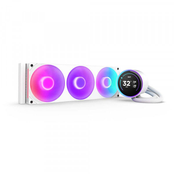 Bộ Tản Nhiệt Nước NZXT KRAKEN ELITE 360 RGB V2 White 360mm (RL-KR36E-W2)