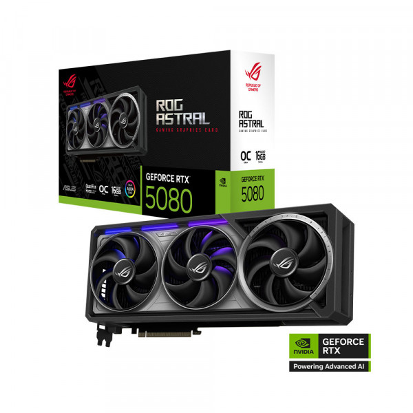 Card Màn Hình Asus ROG Astral GeForce RTX 5080 16GB GDDR7 OC Edition (ROG-ASTRAL-RTX5080-O16G-GAMING)