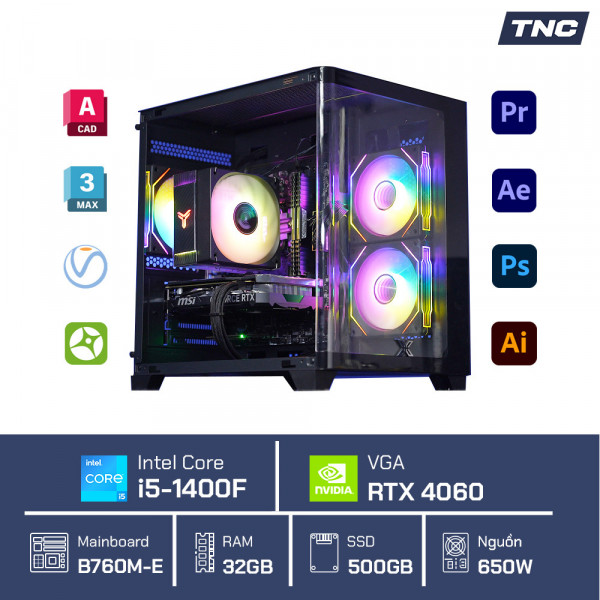 PC Render - Core  i5 14400F/ 32GB/ RTX 4060