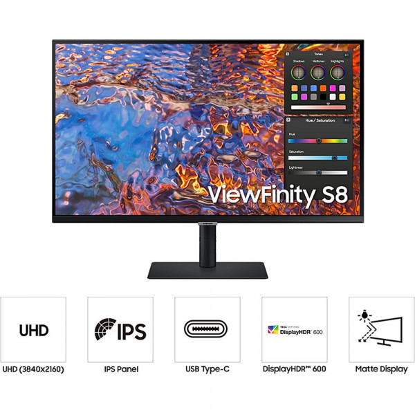 Màn Hình Đồ Họa Samsung ViewFinity S8 LS32B800PXEXXV 32 inch/ 4K/ IPS/ 60Hz/ 5ms