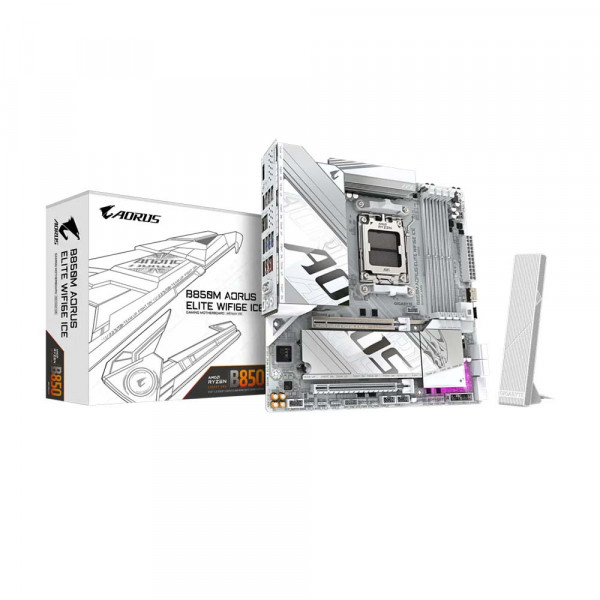 Bo Mạch Chủ Gigabyte B850M AORUS ELITE WIFI6E ICE