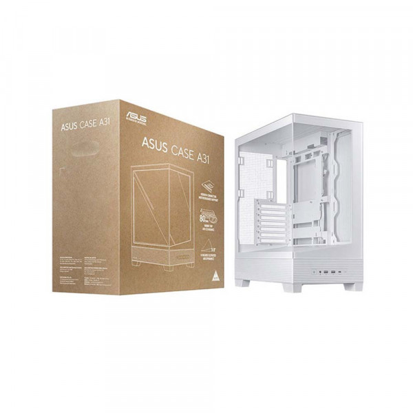 Vỏ Case Asus A31 TG White (ATX/ Màu Trắng/ Không Kèm Fan)