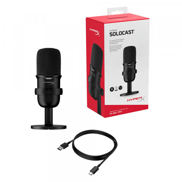 Thiết Bị Stream Microphone HyperX SoloCast Black 4P5P8AA