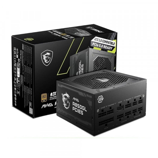 TNC Store Nguồn Máy Tính MSI MAG A850GL PCIE5 850W 80 Plus Gold