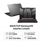 Laptop Asus TUF Gaming FA507NV-LP061W Ryzen 7-7735HS/ 16GD5/ 1TB/ RTX 4060 8GD6/ 15.6 inch FHD 144Hz/ Win 11/ Xám