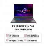 Laptop Asus ROG Strix G814JIR-N6007W Core i9-14900HX/ 32GD5/ 1TB/ RTX 4070 8GB/ 18 inch WQXGA 240Hz/ Win 11/ Xám