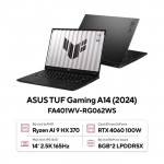 Laptop Asus TUF Gaming A14 FA401WV-RG062WS Ryzen 9-AI9HX/16GB RAM/ 1TB SSD/ RTX4060/ 14 Inch WQXGA/ Win 11/ Xám