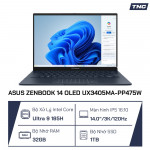 Laptop Asus Zenbook 14 OLED UX3405MA-PP475W Core Ultra 9 185H/ 32GB/ 1TB SSD/ 14 inch 3K/ 120Hz/ Win11/ Blue/ Vỏ nhôm