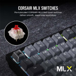 Bàn phím không dây Corsair K65 CSR RED-BLK-GREY (CH-91D401L-NA)