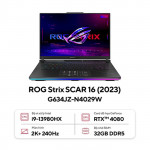 Laptop Gaming Asus ROG Strix SCAR 16 G634JZ-N4029W Core i9-13980HX/ 32GD5/ 1TB/ RTX 4080 12GB/ 16 inch WQXGA/ Win 11/ Đen