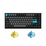 Bàn phím cơ MonsGeek MG75 Black & Cyan (White LED / Cream Blue)