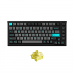 Bàn phím cơ MonsGeek MG75 Black & Cyan (White LED / Cream Yellow)