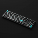 Bàn phím cơ MonsGeek MG108 Black & Cyan (White LED / AKKO cs switch - Wine White)