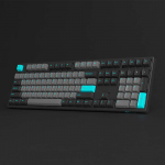 Bàn phím cơ MonsGeek MG108 Black & Cyan (White LED / AKKO cs switch - Wine White)